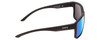 Side View of Smith Emerge Unisex Sunglasses Matte Black/ChromaPop Polarized Blue Mirror 60 mm