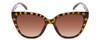 Front View of Smith Era Cateye Sunglasses Vintage Tortoise Gold/Polarized Brown Gradient 55 mm