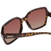 Close Up View of Smith Flare Women Sunglasses Vintage Tortoise Gold/Polarized Brown Gradient 57mm