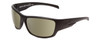 Profile View of Smith Frontman Elite Wrap Sunglasses Black/ChromaPop+ Polarized Gray Green 61 mm