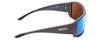 Side View of Smith Guides Choice Sunglasses Cement Grey/CP Glass Polarized Green Mirror 62 mm