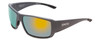 Profile View of Smith Guides Choice Sunglasses Cement Grey/ChromaPop Polarized Green Mirror 62mm