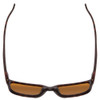 Top View of Smith Headliner Unisex Sunglasses Tortoise Gold & ChromaPop Polarized Brown 55mm