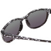 Close Up View of Smith Lake Shasta Sunglasses Black Marble/CP Polarized Violet Purple Mirror 56mm