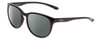 Profile View of Smith Optics Lake Shasta Designer Polarized Reading Sunglasses with Custom Cut Powered Smoke Grey Lenses in Gloss Black Unisex Cateye Full Rim Acetate 56 mm