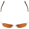 Top View of Smith Langley Pilot Designer Sunglasses in Gold/ChromaPop Polarized Brown 60mm