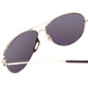 Close Up View of Smith Langley Aviator Sunglasses in Silver/ChromaPop Polarized Blue Mirror 60 mm