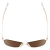 Top View of Smith Langley Pilot Sunglasses Silver/ChromaPop Polarized Platinum Mirror 60mm