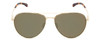 Front View of Smith Layback Unisex Aviator Sunglasses Gold/ChromaPop Polarized Gray Green 60mm