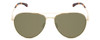 Front View of Smith Layback Unisex Pilot Sunglasses Gold/ChromaPop Polarized Gray Green 60mm