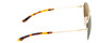 Side View of Smith Layback Unisex Pilot Sunglasses Gold/ChromaPop Polarized Gray Green 60mm
