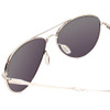 Close Up View of Smith Layback Pilot Sunglasses in Silver/ChromaPop Polarized Blue Mirror 60 mm