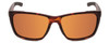 Front View of Smith Longfin Wrap Sunglasses Tortoise Gold/ChromaPop Glass Polarized Brown 59mm