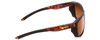 Side View of Smith Longfin Wrap Sunglasses Tortoise Gold/ChromaPop Glass Polarized Brown 59mm