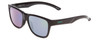 Profile View of Smith Lowdown Slim 2 Sunglasses in Black Jade/CP Polarized Opal Blue Mirror 53mm