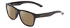 Profile View of Smith Optics Lowdown Slim 2 Designer Polarized Sunglasses with Custom Cut Amber Brown Lenses in Gloss Black Jade Green Unisex Classic Full Rim Acetate 53 mm