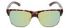 Front View of Smith Lowdown Split .5-Rimless Sunglasses Tortoise/CP Polarized Opal Mirror 56mm