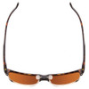 Top View of Smith Lowdown Split .5-Rimless Sunglasses Tortoise/CP Polarized Opal Mirror 56mm