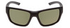 Front View of Smith Outback Unisex Sunglasses Matte Black/ChromaPop Polarized Gray Green 59 mm