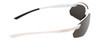 Side View of Smith Parallel Max 2 Sunglasses White/Polarized Platinum Mirror&Ignitor Red 71mm