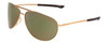 Profile View of Smith Serpico 2 Pilot Sunglasses in Gold & ChromaPop Polarized Gray Green 65mm