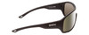 Side View of Smith Spinner Wrap Shield Sunglasses Black/ChromaPop Polarized Gray Green 134 mm