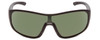 Front View of Smith Spinner Wrap Shield Sunglasses Black/ChromaPop Polarized Gray Green 134 mm