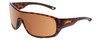 Profile View of Smith Spinner Shield Sunglasses in Tortoise Gold/ChromaPop Polarized Brown 134mm