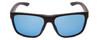 Front View of Smith Barra Unisex Classic Sunglasses Black/ChromaPop Polarized Blue Mirror 59mm