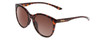 Profile View of Smith Bayside Unisex Cateye Sunglass Tortoise Gold/Polarized Brown Gradient 54mm