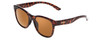 Profile View of Smith Caper Ladies Cateye Designer Sunglasses Tortoise Gold/Polarized Brown 53mm