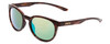 Profile View of Smith Eastbank Round Sunglasses Tortoise Gold/CP Polarized Opal Blue Mirror 52mm