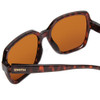 Close Up View of Smith Flare Ladies Oversized Sunglasses in Tortoise Gold/CP Polarized Brown 57mm