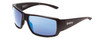 Profile View of Smith Guides Choice Sunglasses Black/ChromaPop Glass Polarized Blue Mirror 62 mm