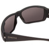 Close Up View of Smith Guides Choice Unisex Sunglasses Black/ChromaPop Glass Polarized Gray 62 mm