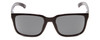 Front View of Smith Headliner Unisex Square Designer Sunglasses in Black/Polarized Gray 55 mm