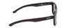 Side View of Smith Headliner Unisex Square Designer Sunglasses in Black/Polarized Gray 55 mm