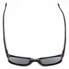 Top View of Smith Headliner Unisex Square Designer Sunglasses in Black/Polarized Gray 55 mm