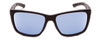 Front View of Smith Longfin Wrap Sunglasses Black/ChromaPop Glass Polarized Blue Mirror 59 mm