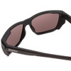 Close Up View of Smith Longfin Wrap Sunglasses Black/ChromaPop Glass Polarized Blue Mirror 59 mm