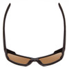 Top View of Smith Longfin Unisex Wrap Sunglasses Black/ChromaPop Polarized Gray Green 59 mm