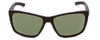 Front View of Smith Longfin Unisex Wrap Sunglasses Black/ChromaPop Polarized Gray Green 59 mm