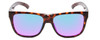 Front View of Smith Lowdown 2 Sunglasses Tortoise Gold/CP Polarized Violet Mirror Purple 55 mm