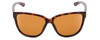 Front View of Smith Monterey Ladies Cateye Sunglasses in Tortoise Gold/CP Polarized Brown 58mm
