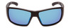 Front View of Smith Operators Choice Wrap Sunglasses Black/CP+Elite Polarized Blue Mirror 62mm