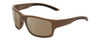 Side View of Smith Optics Outback Elite Designer Polarized Sunglasses with Custom Cut Red Mirror Lenses in Tan 499 Brown Unisex Square Full Rim Acetate 59 mm