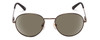 Front View of Smith Prep Unisex Round Designer Sunglasses Gun Metal Silver/Polarized Gray 53mm