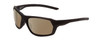 Front View of Smith Optics Rebound Elite Designer Polarized Sunglasses with Custom Cut Blue Mirror Lenses in Matte Black Unisex Rectangle Full Rim Acetate 59 mm