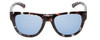 Front View of Smith Rockaway Sunglasses Sky Tortoise Brown/CP Glass Polarized Blue Mirror 52mm