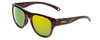 Profile View of Smith Rockaway Ladies Cateye Sunglasses Tortoise/CP Polarized Green Mirror 52 mm